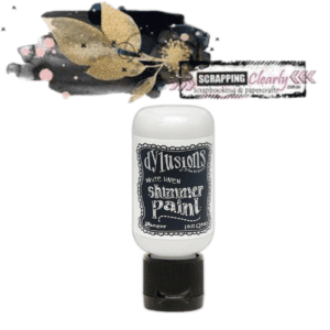 Dylusions Shimmer Paint 1oz - White Linen