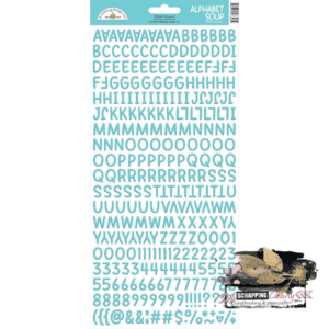 Doodlebug Alphabet Soup Puffy Stickers 6"x 13" - Swimming Pool
