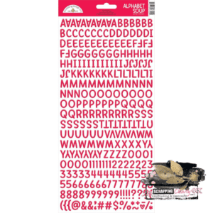 Doodlebug Alphabet Soup Puffy Stickers 6"x 13" - ladybug