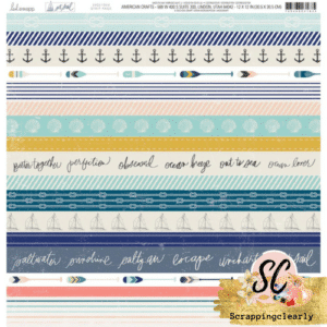 Heidi Swapp Set Sail Double-Sided Cardstock 12"X12" - Strip Page