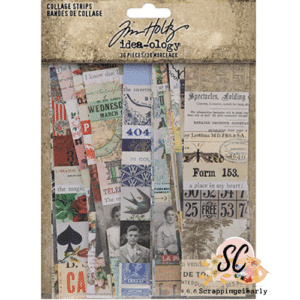 Tim Holtz ldea-Ology Collage Strips 1.5"X6" 30/Pkg
