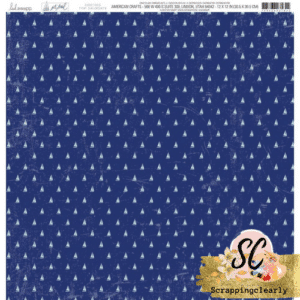 Heidi Swapp Set Sail Double-Sided Cardstock 12"X12" - Tiny Sailboats