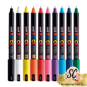 Posca Finepoint Paint Marker 0.7mm Pin Tip Set of 12 Basic Colours