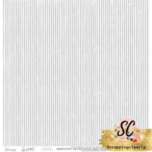 Heidi Swapp Set Sail Double-Sided Cardstock 12"X12" - Gray Stripes