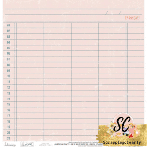 Heidi Swapp Set Sail Double-Sided Cardstock 12"X12" - Ledger Peach