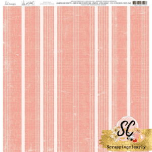 Heidi Swapp Set Sail Double-Sided Cardstock 12"X12" - Canvas Stripes Peach
