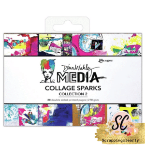Dina Wakley Media Collage Sparks 6"X4" 20/Pkg - Collection 2