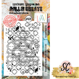Aall & Create - Scripted Diamonds Stamp #470