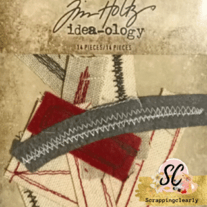 Tim Holtz Idea-Ology Stitched Scraps 14 pack