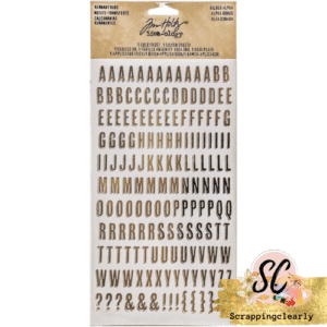 Tim Holtz REMNANT RUBS GILDED ALPHA ~ Idea-ology Rub Ons
