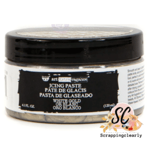 Finnabair Art Extravagance Icing Paste 120ml Jar -White Gold