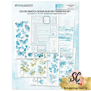 49 & Market Color Swatch: Ocean Rub-Ons 6"X8" 6/Sheets