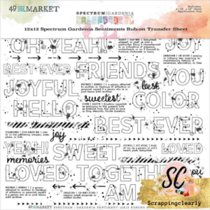 49 & Market Spectrum Gardenia Rub-Ons 12"X12" 1/Sheet