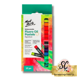 Mont Marte Watersoluble Fluoro Oil Pastels 12pk
