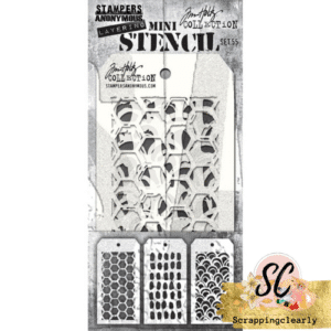 Tim Holtz Mini Layered Stencil Set 3/Pkg Set - 55