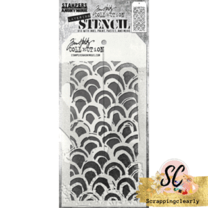 Tim Holtz Layered Stencil 4.125"X8.5" - Brush Arc