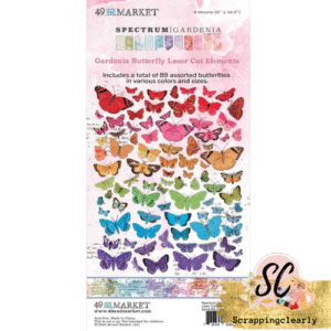 49 & Market Spectrum Gardenia Butterfly - Laser Cut Outs