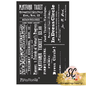 Finnabair Stencil 6"X9" - Theatre Night