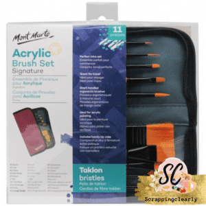 Mont Marte - Brush Set in Wallet 11pc - Acrylic