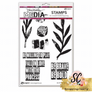 Dina Wakley Media Cling Stamps 6"X9"  - Be Willing