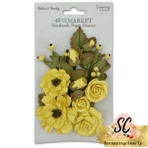 49 And Market Nature's Bounty Paper Flowers - Canary
