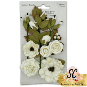 49 And Market Nature's Bounty Paper Flowers - Cream