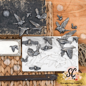 Finnabair Decor Moulds 5"X8"X8mm - Flocking Birds