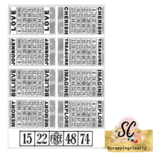 Kaisercraft Clear Stamp - Miss Match Bingo Cards