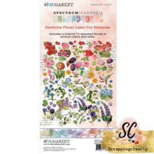 49 & Market - ARToptions Gardenia Floral Element Laser Cut Outs