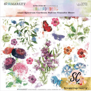 49 Spectrum Gardenia Rub-Ons 12"X12" - 1/Sheet