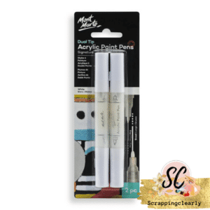MM Acrylic Paint Pens Dual Tip White 2pc