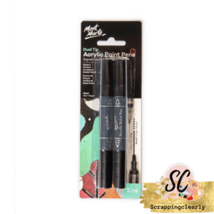 MM Acrylic Paint Pens Dual Tip Black 2pc