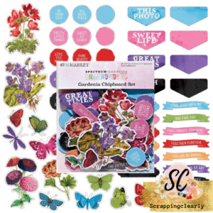 49 and Market Gardenia Chipboard Set