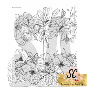 Tim Holtz Cling Stamps 7"X8.5" - Floral Trims