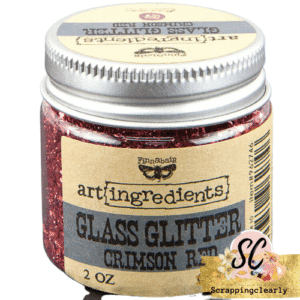 Finnabair Art Ingredients Glass Glitter - Crimson Red