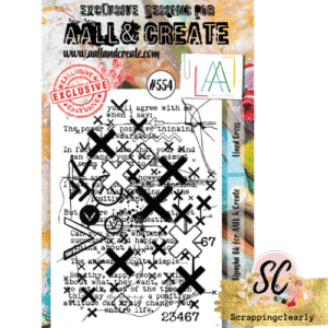 Aall and Create A6 Stamp - #554 Lined Cross