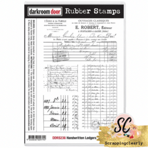 Darkroom Door Rubber Stamp Set - Handwritten Ledgers