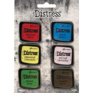 Tim Holtz Distress Enamel Collector Pin Set 5