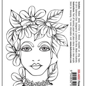 Darkroom Door Word Block Stamp - Flower Lady
