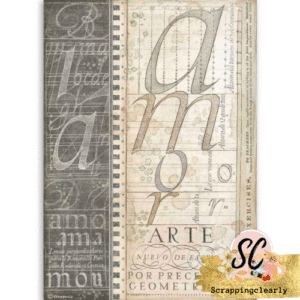 Stamperia Rice Paper Sheet A4 Amazonia - Alphabet