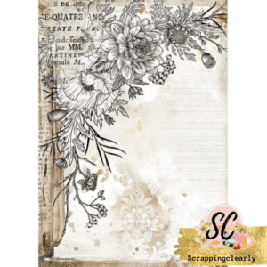 Stamperia Rice Paper Sheet A4 Amazonia - Romantic Journal Stylised Flower