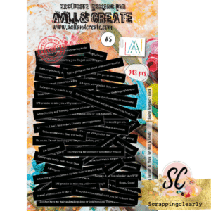 Aall & Create #2 - EPHEMERA DIE-CUTS - BITE ME BLACK