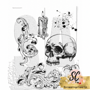 Tim Holtz Cling Stamps 7"X8.5" - Forboding