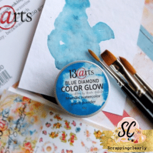 13 Arts Blue Diamond Color Glow - Metallic Watercolor