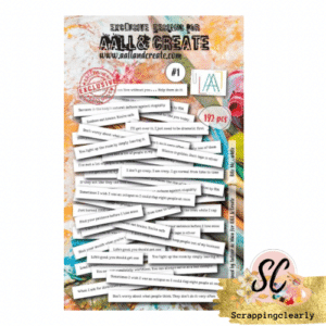 Aall & Create #1 - EPHEMERA DIE-CUTS - BITE ME WHITE