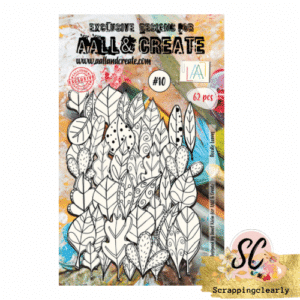Aall & Create #10 - EPHEMERA DIE-CUTS - Doodle Leaves - White
