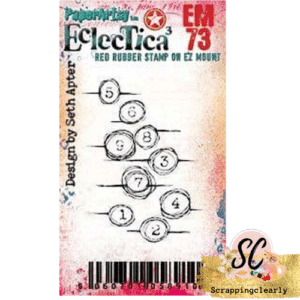 Seth Apter EM73 PaperArtsy credit card sized cling rubber stamp