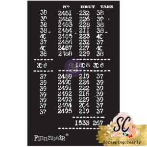 FINNABAIR 6X9 STENCIL - Book of Numbers