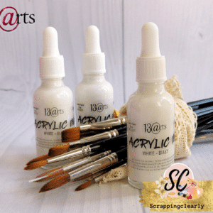 13 Arts ACRYLIC INK Glitter White 30ml