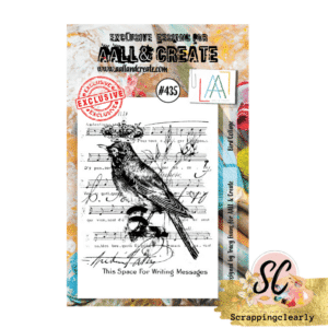 Aall & Create STAMP #435 - A7 CLEAR STAMP SET - BIRD COLLAGE